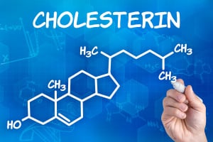 Strukturformel von Cholesterin Molekül