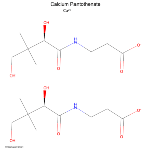 Calcium pantothenate Structural formula of the molecule