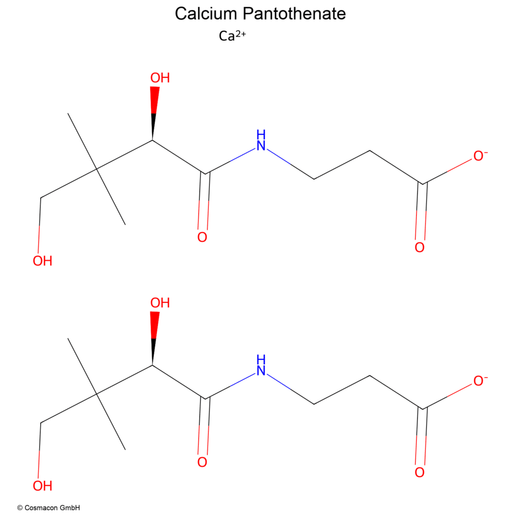 Calcium Pantothenat Strukturformel, Molekül