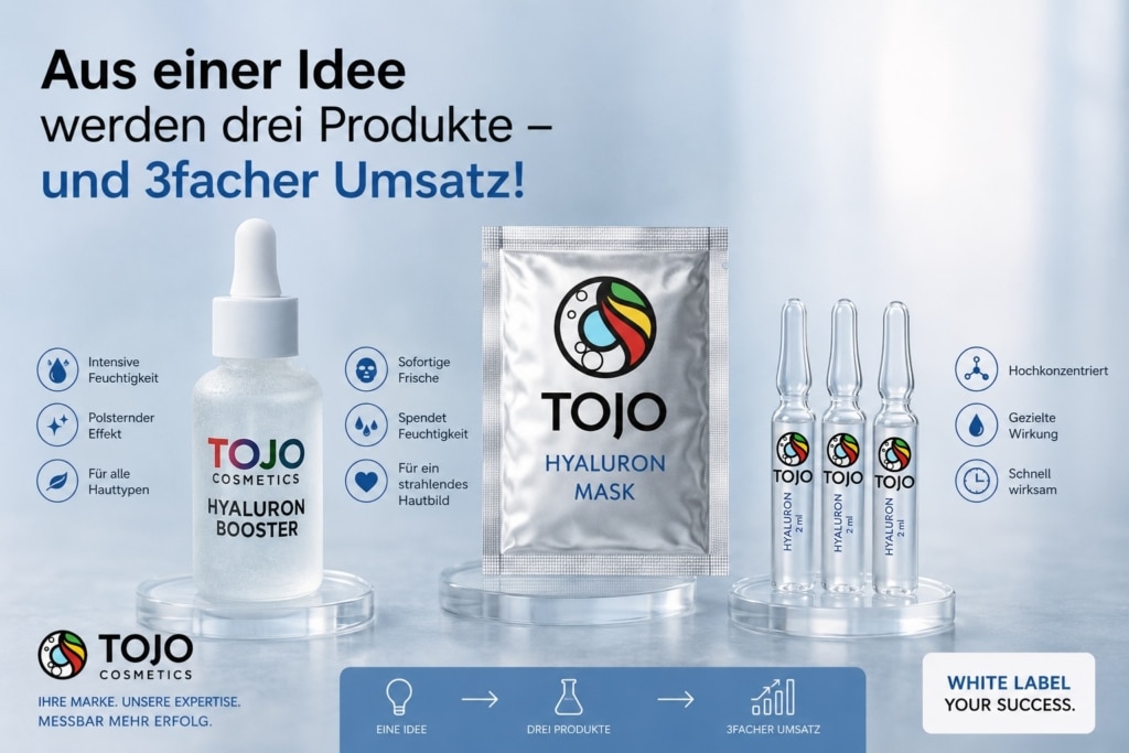 x3 Konzept: Aus 1 Produkt werden 3 – Serum, Vliesmaske & Ampulle. Steigern Sie Umsatz und Reichweite Ihrer Kosmetikmarke effizient und skalierbar